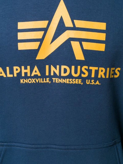 Shop Alpha Industries Basic Hoody In Blue
