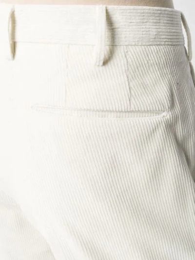 Shop Pt01 Corduroy Slim-fit Trousers In White