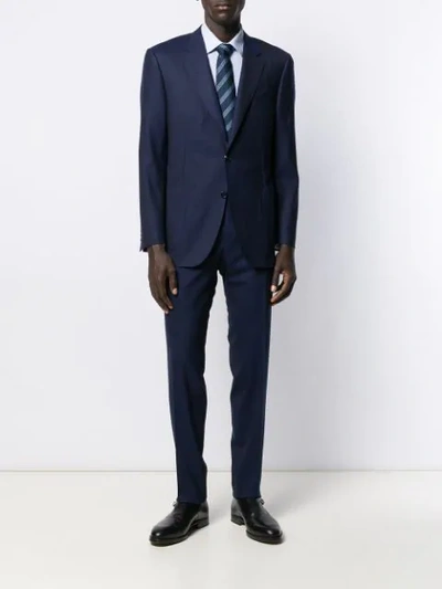 Canali Wool Single Breasted Blazer In Blue
