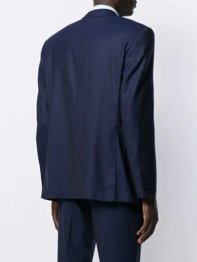 Canali Wool Single Breasted Blazer In Blue