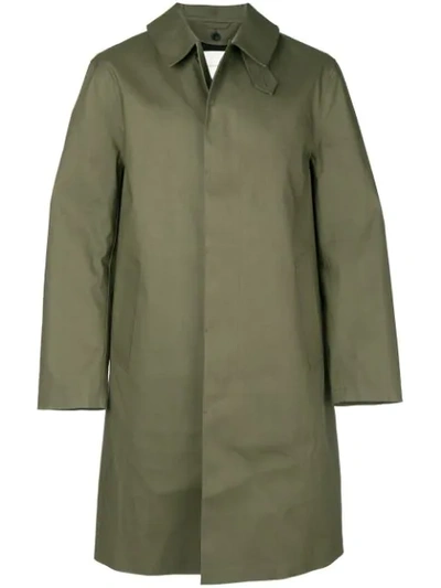 Shop Mackintosh Single Breasted Coat - Green