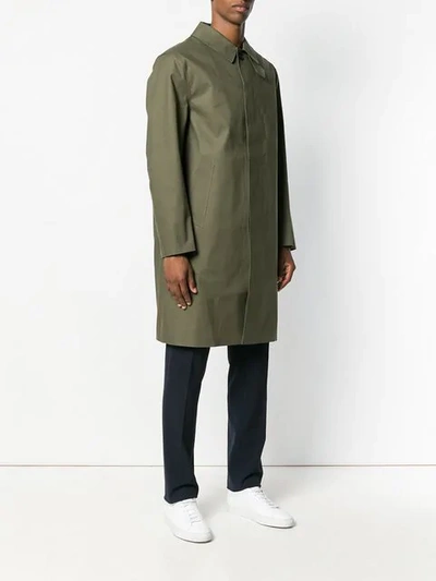 Shop Mackintosh Single Breasted Coat - Green