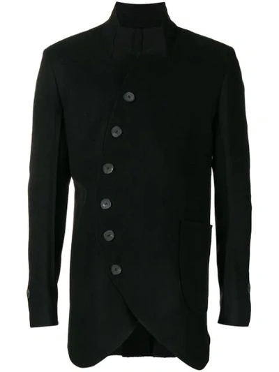 Shop Army Of Me Asymmetric Double-breasted Coat - Black