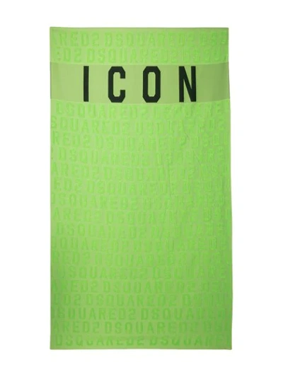 DSQUARED2 ICON BEACH TOWEL - 绿色