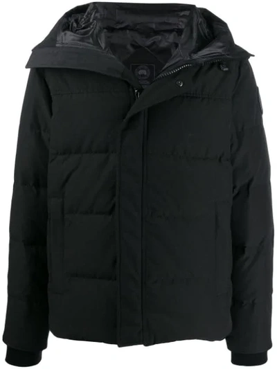 Shop Canada Goose Hooded Puffer Coat In Black