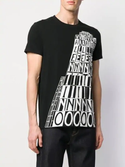 Shop Valentino Logo Printed T In Black