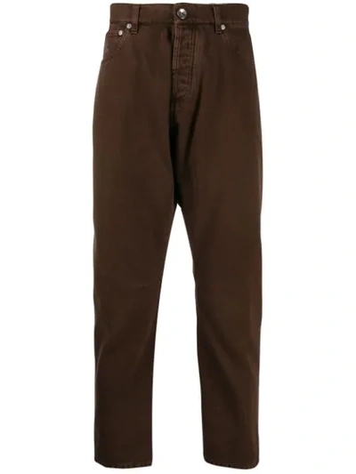 Shop Brunello Cucinelli Slim-fit Jeans In Brown