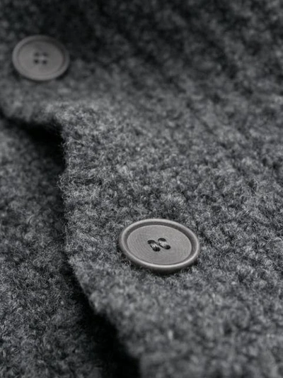 Shop Maison Flaneur Slim-fit Knitted Cardigan In Grey