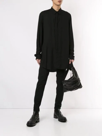 Shop Julius Long Oversized Shirt In Black