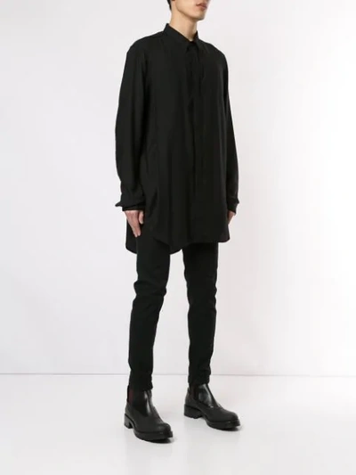 Shop Julius Long Oversized Shirt In Black