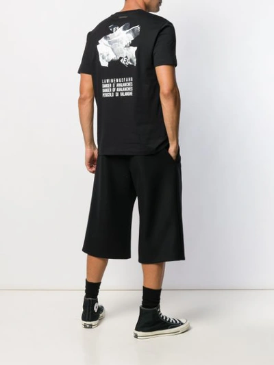 Shop Les Hommes Printed T-shirt In Black