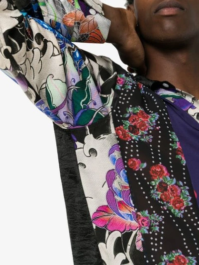 Shop Koché Mixed-print Panelled Shirt In Multicolour