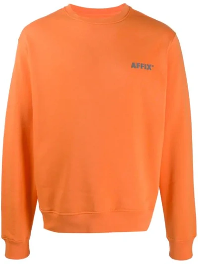 Shop Affix Logo Print Sweatshirt In Orange
