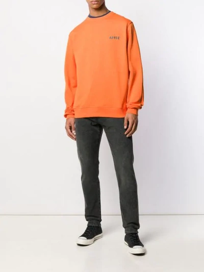 Shop Affix Logo Print Sweatshirt In Orange