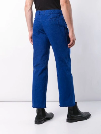 Shop Haider Ackermann Straight Leg Trousers - Blue