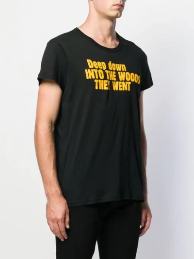 Shop Ann Demeulemeester T-shirt Mit Print In Black