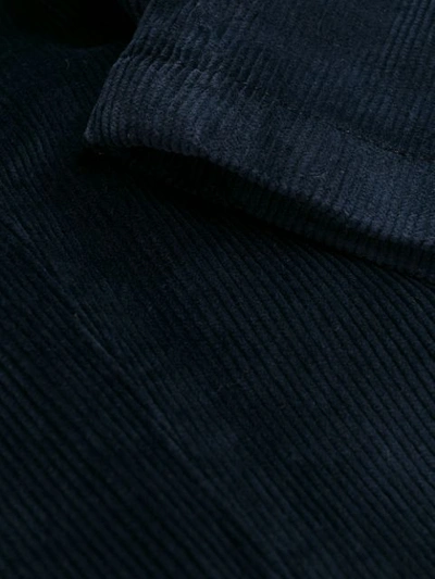 Shop Canali Corduroy Trousers In Blue