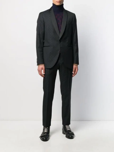 Shop Etro Formal Patterned Two Piece Suit In Black
