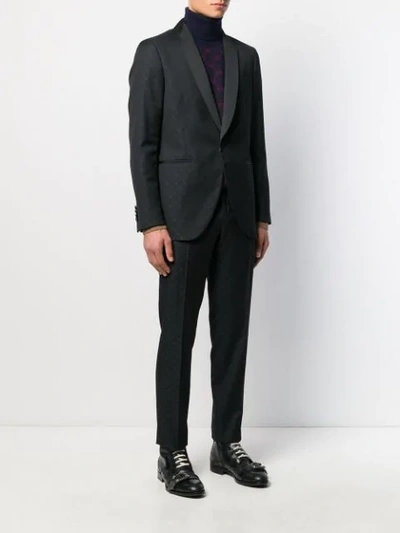 Shop Etro Formal Patterned Two Piece Suit In Black