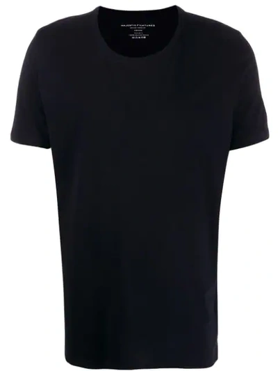 Majestic Organic-cotton Crew-neck T-shirt In Blue