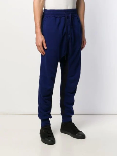 Shop Haider Ackermann Drop Crotch Drawstring Trousers In Blue