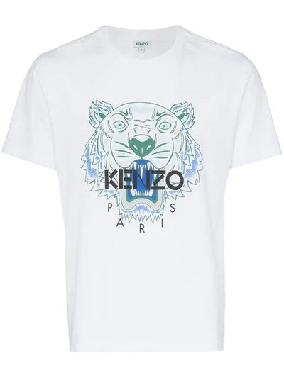 Shop Kenzo Tiger Print T-shirt In White