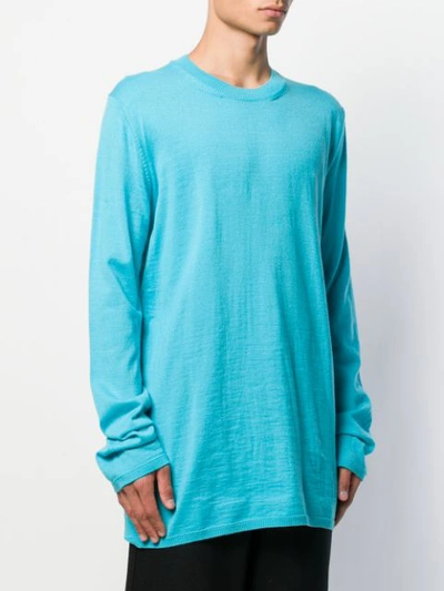 Shop Comme Des Garçons Shirt Longline Jumper In Blue