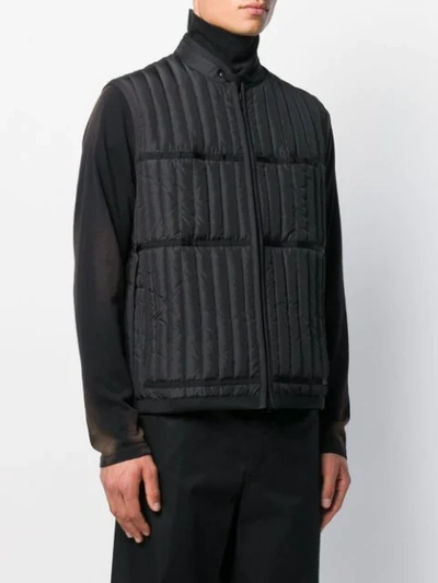 Shop Craig Green Quilted Down Gilet In Black