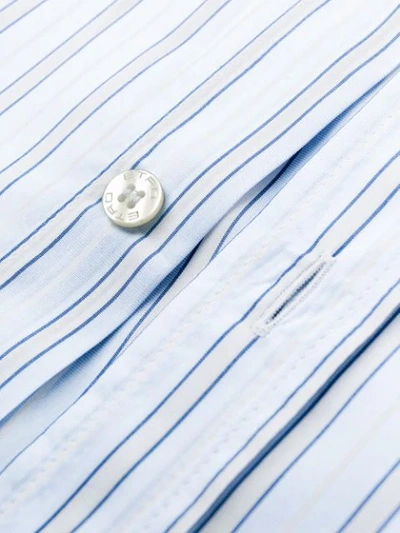 Shop Etro Striped Button-down Shirt In Blue