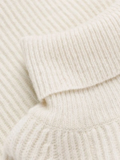 Shop Paltò Rollneck Knit Sweater In White