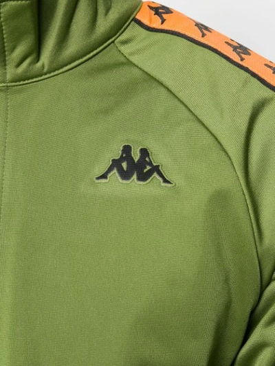 Shop Kappa Logo Tape Sport Jacket In F62 Green-orange