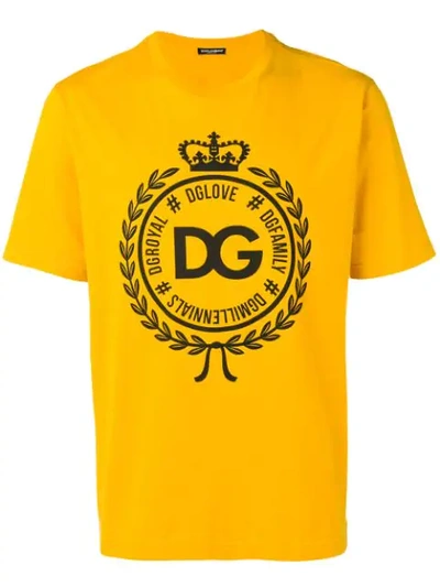 Shop Dolce & Gabbana Logo T In Yellow