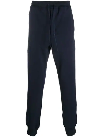 Shop Y-3 Zipped Track Pants In Blue