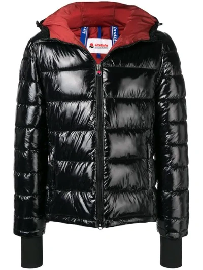 Shop Invicta Hooded Padded Jacket In Black