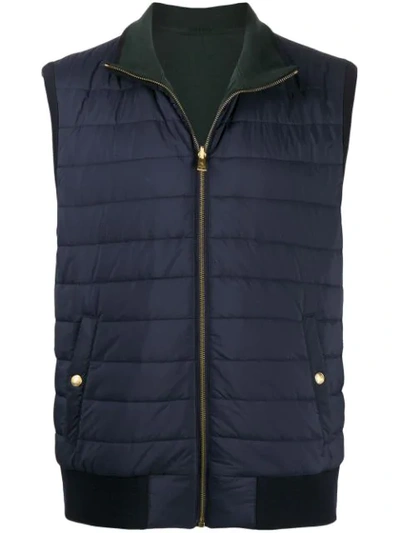 Polo Ralph Lauren Padded Waistcoat Jacket In Blue