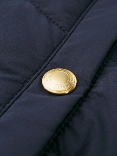 Shop Ralph Lauren Padded Waistcoat Jacket In Blue