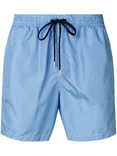 Shop Drumohr Diamond-print Swim Shorts In Blue