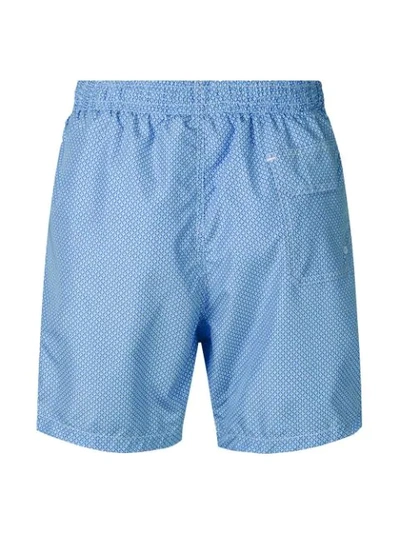 Shop Drumohr Diamond-print Swim Shorts In Blue