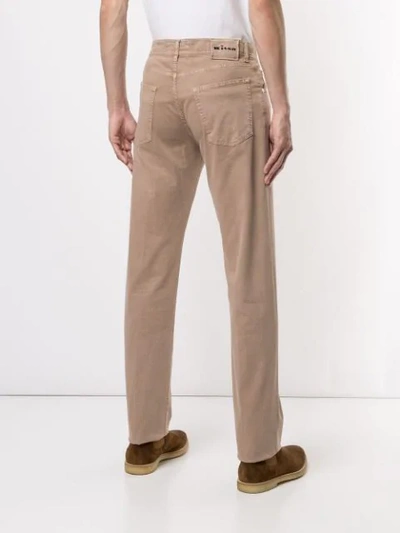 Shop Kiton Slim-fit Trousers In Neutrals