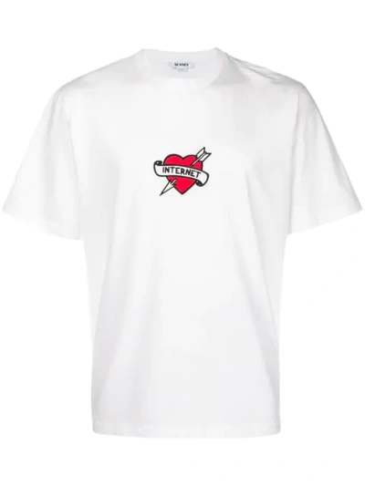 Shop Sunnei Internet Heart Tattoo T In White