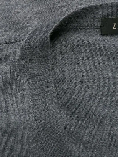 Shop Z Zegna Classic Cardigan In K98 Grey