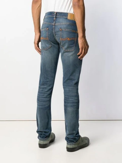 Shop Nudie Jeans Straight-leg Jeans In Blue