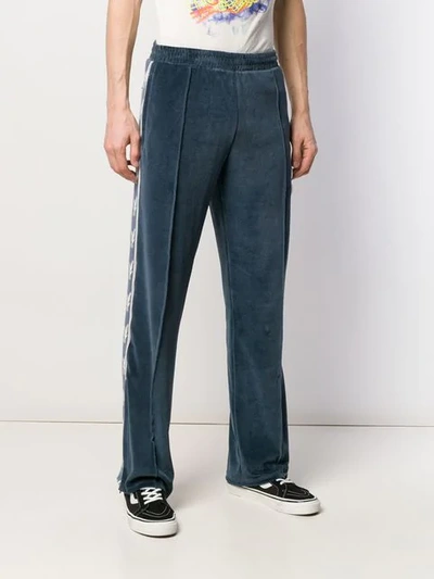 Shop Off-white Side Panelled Track Pants In Blue