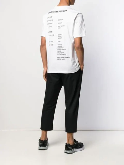 Shop Helmut Lang Map Graphic T-shirt In White