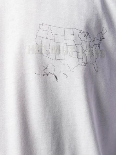 Shop Helmut Lang Map Graphic T-shirt In White