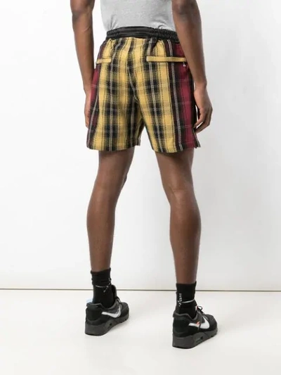 Shop Just Don Tartan Shorts In Red