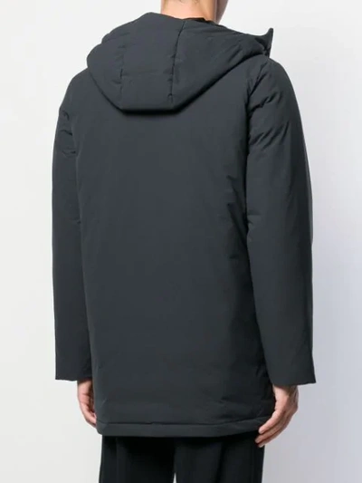 ASPESI HOODED PADDED COAT - 蓝色