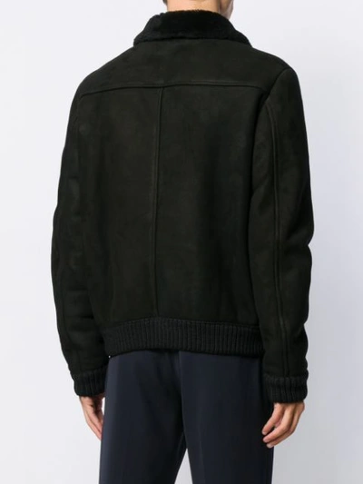 Shop Salvatore Santoro Aviator Button Jacket In Black