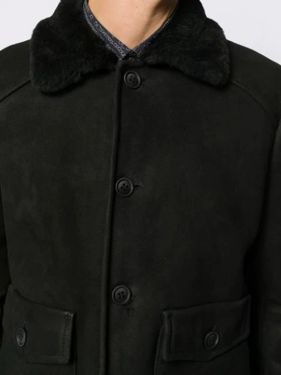 Shop Salvatore Santoro Aviator Button Jacket In Black