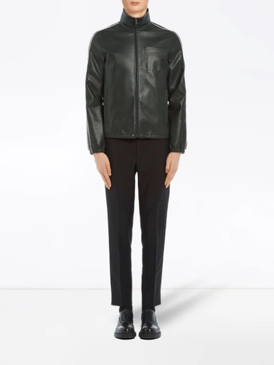 Prada Nappa Leather Jacket In Black | ModeSens